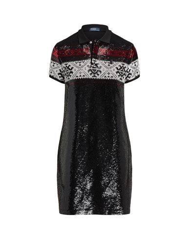 Shop Polo Ralph Lauren Woman Mini Dress Black Size S Cotton