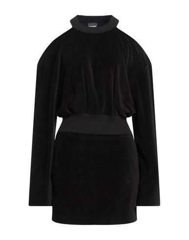 Just Cavalli Woman Mini Dress Black Size 4 Cotton, Polyester