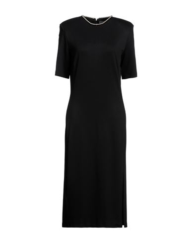 Just Cavalli Woman Midi Dress Black Size 10 Viscose, Polyamide, Elastane