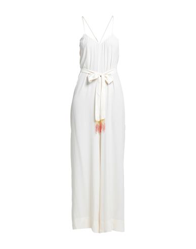 Shop Même Road Woman Jumpsuit Ivory Size 8 Acetate, Silk In White