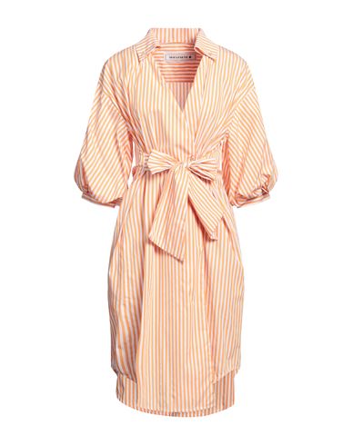 Shirtaporter Woman Midi Dress Mandarin Size 8 Cotton