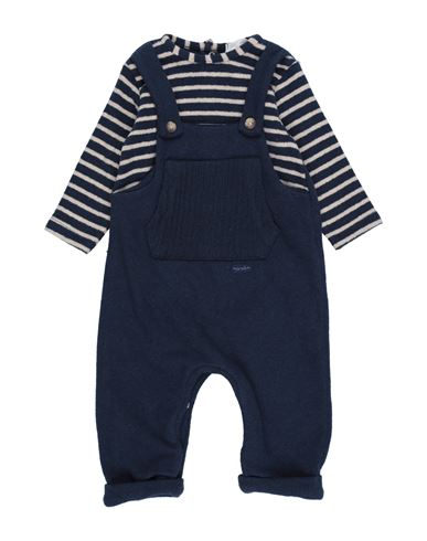 Nanán Newborn Boy Baby Jumpsuits & Overalls Navy Blue Size 3 Cotton, Acrylic, Elastane, Polyester, V