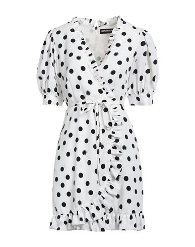 Shop Karl Lagerfeld Woman Mini Dress White Size 10 Polyester