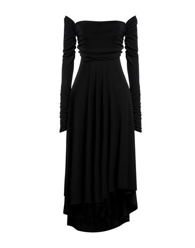 Erika Cavallini Woman Midi Dress Black Size 12 Acetate, Polyamide, Elastane