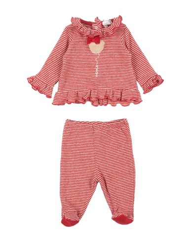 Nanán Newborn Girl Baby Set Red Size 3 Cotton, Acrylic, Elastane, Viscose, Polyester