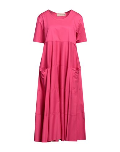 Blanca Vita Woman Midi Dress Fuchsia Size 8 Cotton, Polyamide, Elastane In Pink