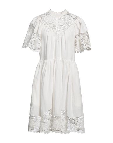 Shop Ulla Johnson Woman Midi Dress White Size 6 Linen, Cotton