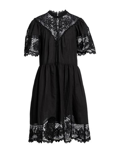 Shop Ulla Johnson Woman Midi Dress Black Size 10 Linen, Cotton