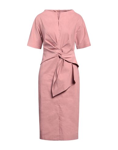 Natan Woman Midi Dress Pastel Pink Size 8 Cotton, Linen, Elastane