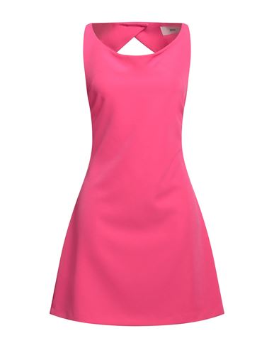 Solotre Woman Mini Dress Fuchsia Size 8 Polyester, Elastane In Pink