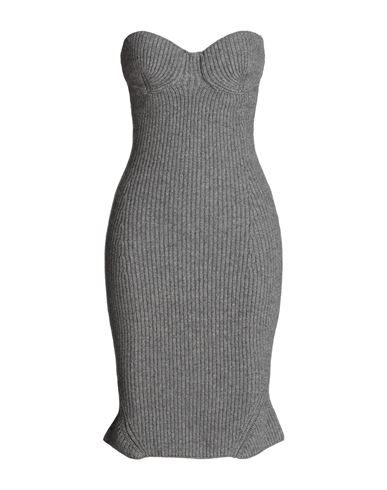Liviana Conti Woman Mini Dress Grey Size 6 Cashmere, Polyamide