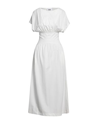 Alpha Studio Woman Maxi Dress White Size 4 Cotton, Elastane