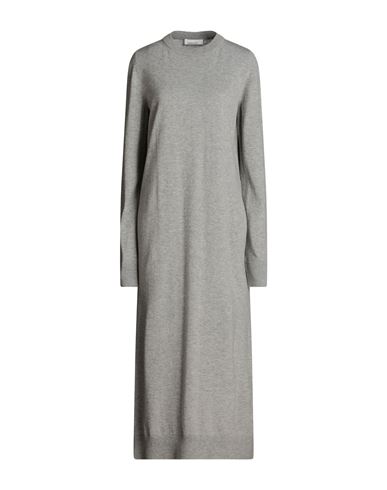 Liviana Conti Woman Long Dress Grey Size 6 Virgin Wool