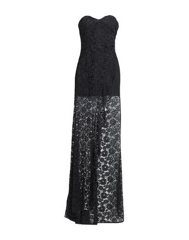 Pinko Woman Maxi Dress Black Size 8 Polyamide, Viscose, Cotton, Polyester
