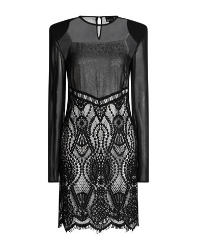Just Cavalli Woman Midi Dress Black Size 4 Polyamide, Cotton, Viscose