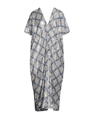 Odeeh Woman Midi Dress Beige Size 10 Polyester, Elastane