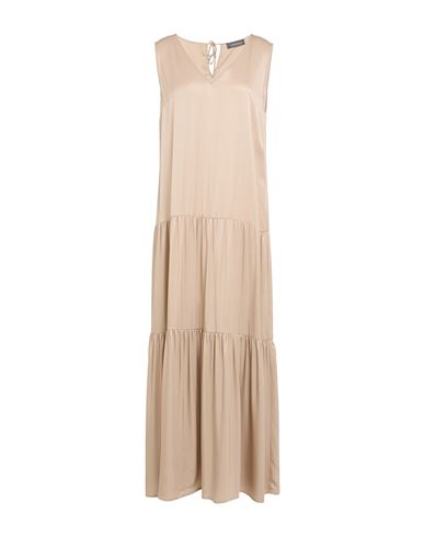 Lorena Antoniazzi Woman Maxi Dress Taupe Size 10 Acetate, Silk In Grey