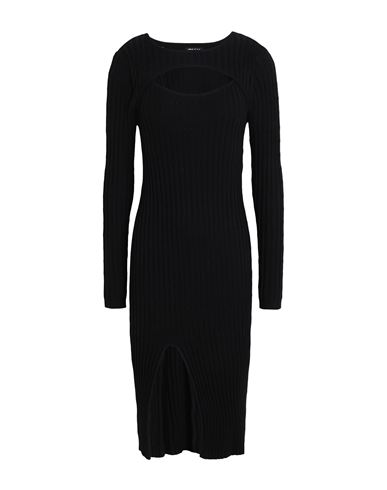 Only Woman Midi Dress Black Size L Viscose, Nylon