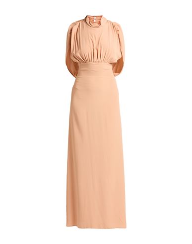 Semicouture Woman Maxi Dress Apricot Size 4 Acetate, Silk