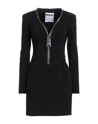 Moschino Woman Mini Dress Black Size 10 Polyester, Polyurethane