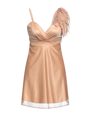Siste's Woman Mini Dress Sand Size M Polyester, Elastane In Beige