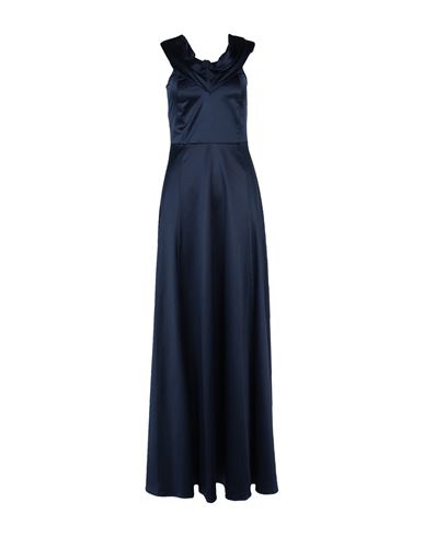 Shop Siste's Woman Maxi Dress Midnight Blue Size S Polyester, Cotton, Elastane