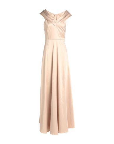 Shop Siste's Woman Maxi Dress Beige Size Xs Polyester, Cotton, Elastane