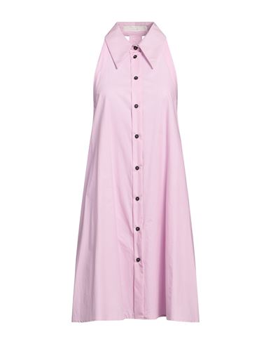 Tela Woman Midi Dress Pink Size 6 Cotton