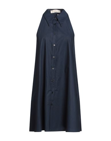 Tela Woman Midi Dress Blue Size 6 Cotton