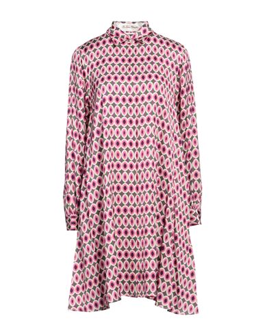 Shop Le Sarte Pettegole Woman Mini Dress Fuchsia Size 10 Viscose In Pink