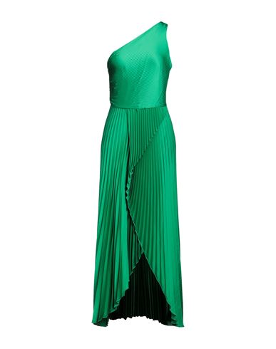 Simona Corsellini Woman Maxi Dress Green Size 10 Polyester