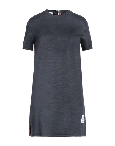 Thom Browne Woman Mini Dress Slate Blue Size 4 Cotton, Silk, Polyamide