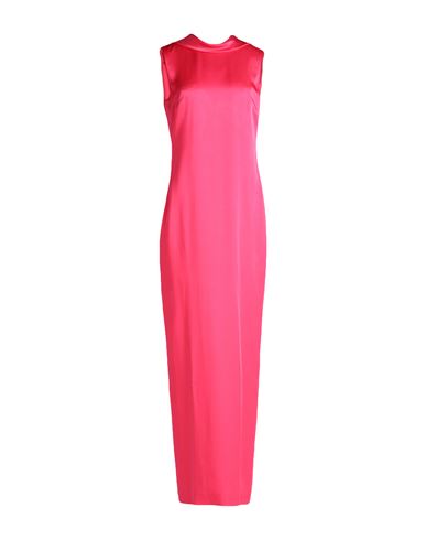 Shop Versace Woman Maxi Dress Fuchsia Size 6 Acetate, Viscose In Pink