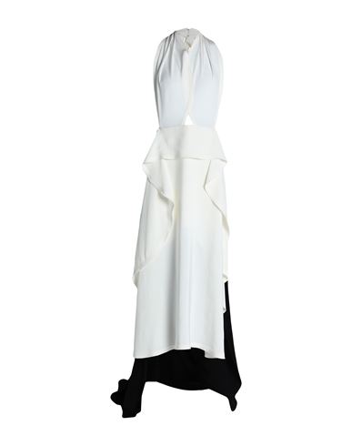 Victoria Beckham Woman Maxi Dress Ivory Size 4 Acetate, Viscose In White