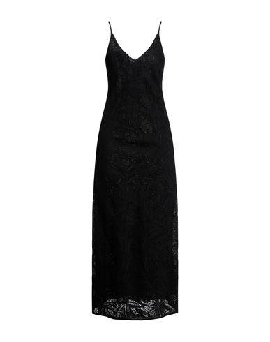 Max Mara Studio Woman Maxi Dress Black Size 6 Cotton, Polyamide