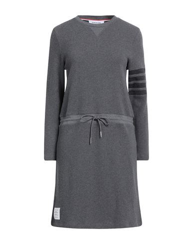 Thom Browne Woman Mini Dress Grey Size 4 Cotton, Elastane