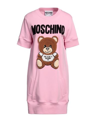 Moschino Woman Short Dress Pink Size 8 Cotton