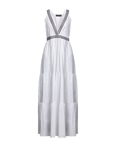 Icona By Kaos Woman Maxi Dress White Size 4 Cotton