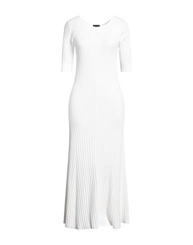 Roberto Collina Woman Midi Dress White Size L Viscose, Polyester