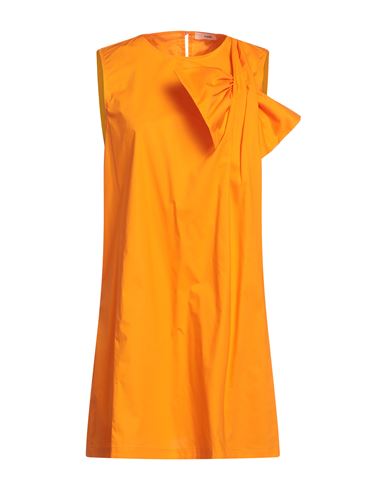 Suoli Woman Mini Dress Orange Size 6 Cotton