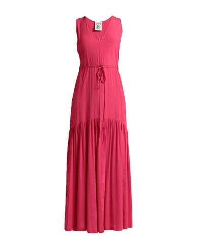 Shop Semicouture Woman Maxi Dress Fuchsia Size 10 Acetate, Silk In Pink