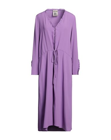 Semicouture Woman Midi Dress Mauve Size 8 Acetate, Silk In Purple