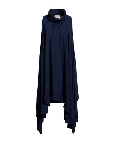 Semicouture Woman Midi Dress Midnight Blue Size 8 Acetate, Silk