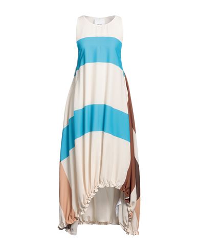 Erika Cavallini Woman Midi Dress Beige Size 12 Polyester
