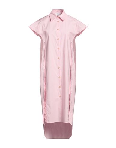 Erika Cavallini Woman Midi Dress Pink Size 12 Cotton, Elastane