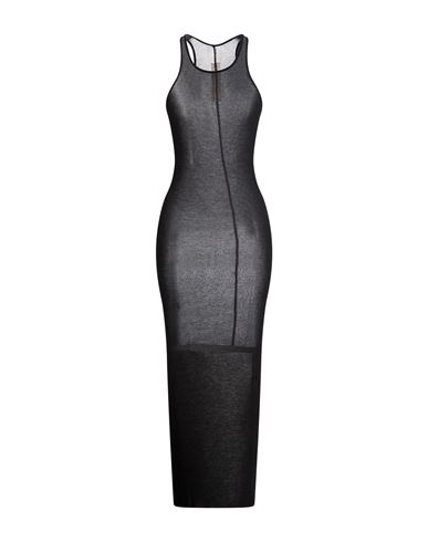 Rick Owens Woman Maxi Dress Black Size 6 Viscose, Silk In Black