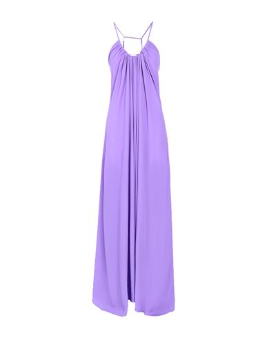 Shop Erika Cavallini Woman Maxi Dress Light Purple Size 12 Acetate, Silk