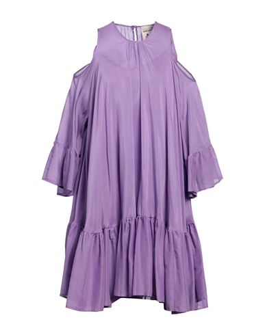 Semicouture Woman Mini Dress Light Purple Size 10 Cotton, Silk