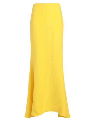 Shop Valentino Garavani Woman Maxi Skirt Yellow Size 6 Silk