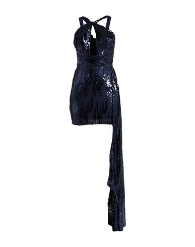 Shop Soani Woman Mini Dress Midnight Blue Size 6 Polyester